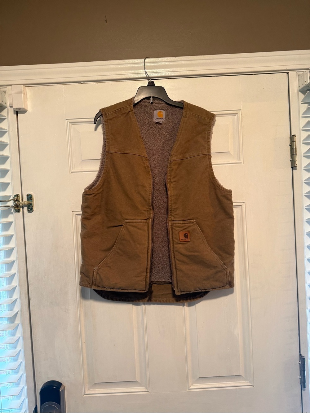 Carhartt Tan Sherpa-Lined Fleece Vest
